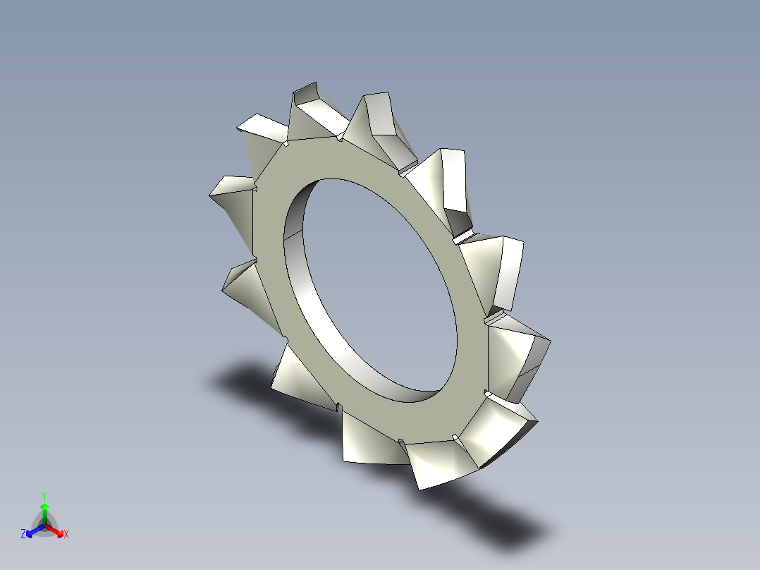 EXTERNAL TOOTH LOCK WASHER for M6 SCREW.IGS正等轴测图