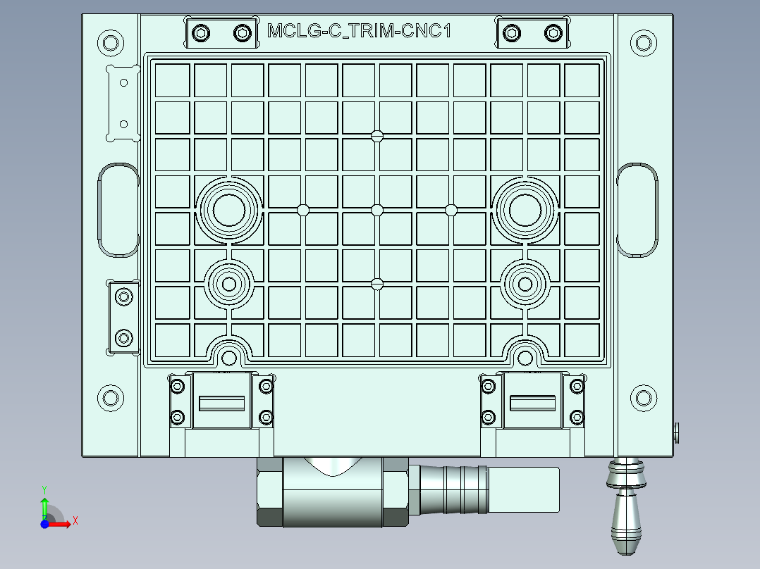 MCLG-C-笔记本CNC工装夹具三维模型CNC1前视图