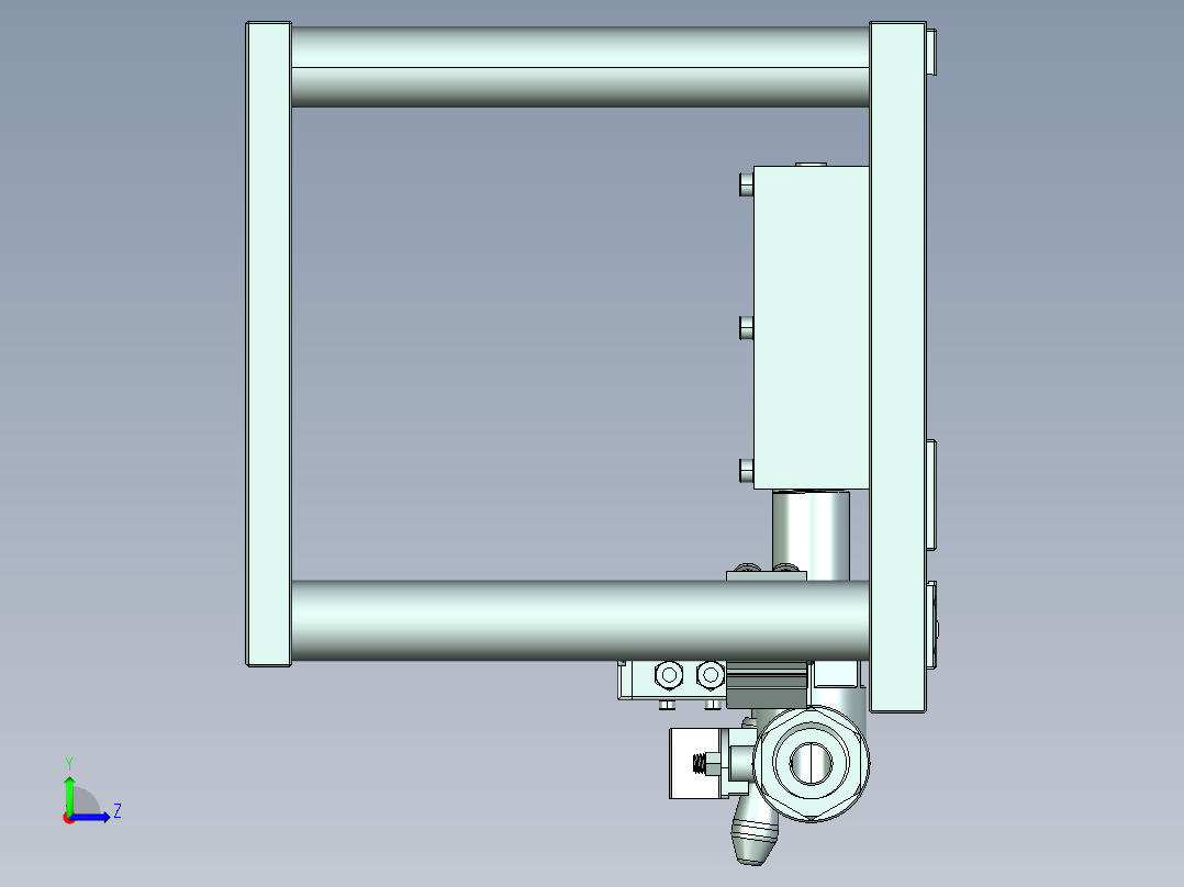 MCLG-C-笔记本CNC工装夹具三维模型CNC1左视图