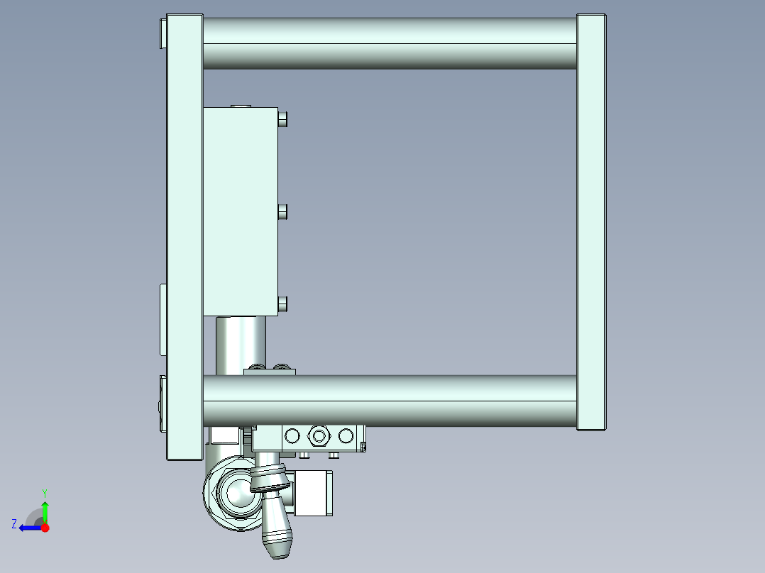MCLG-C-笔记本CNC工装夹具三维模型CNC1右视图
