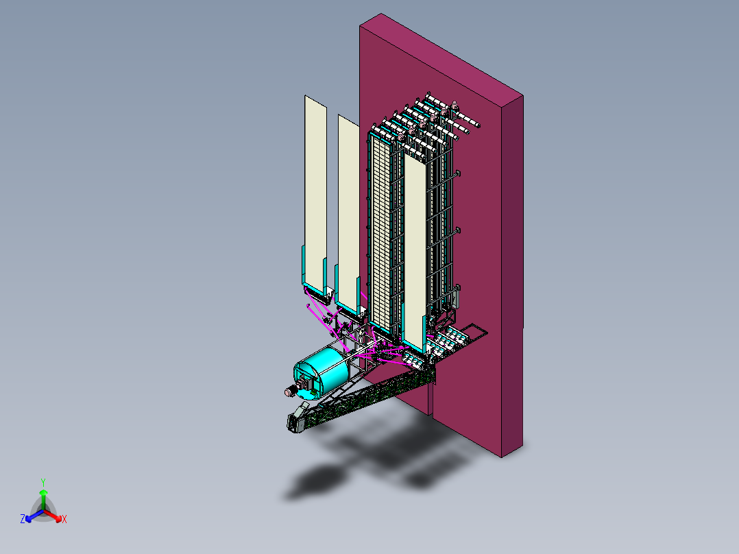 黑水虻养殖自动化成套设备ug10正等轴测图