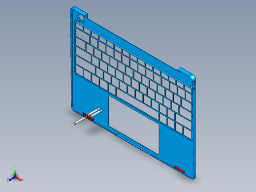 小尺寸键盘铣侧墙+内腔程序模型