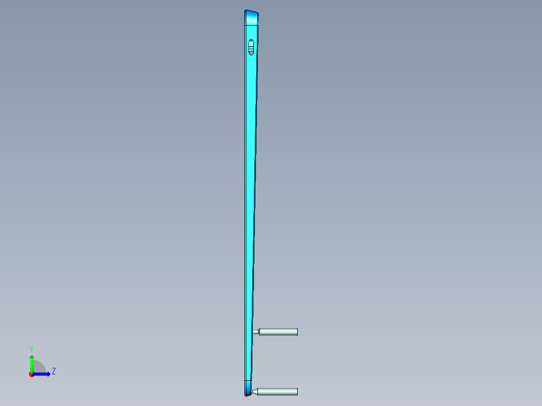 小尺寸键盘铣侧墙+内腔程序模型左视图
