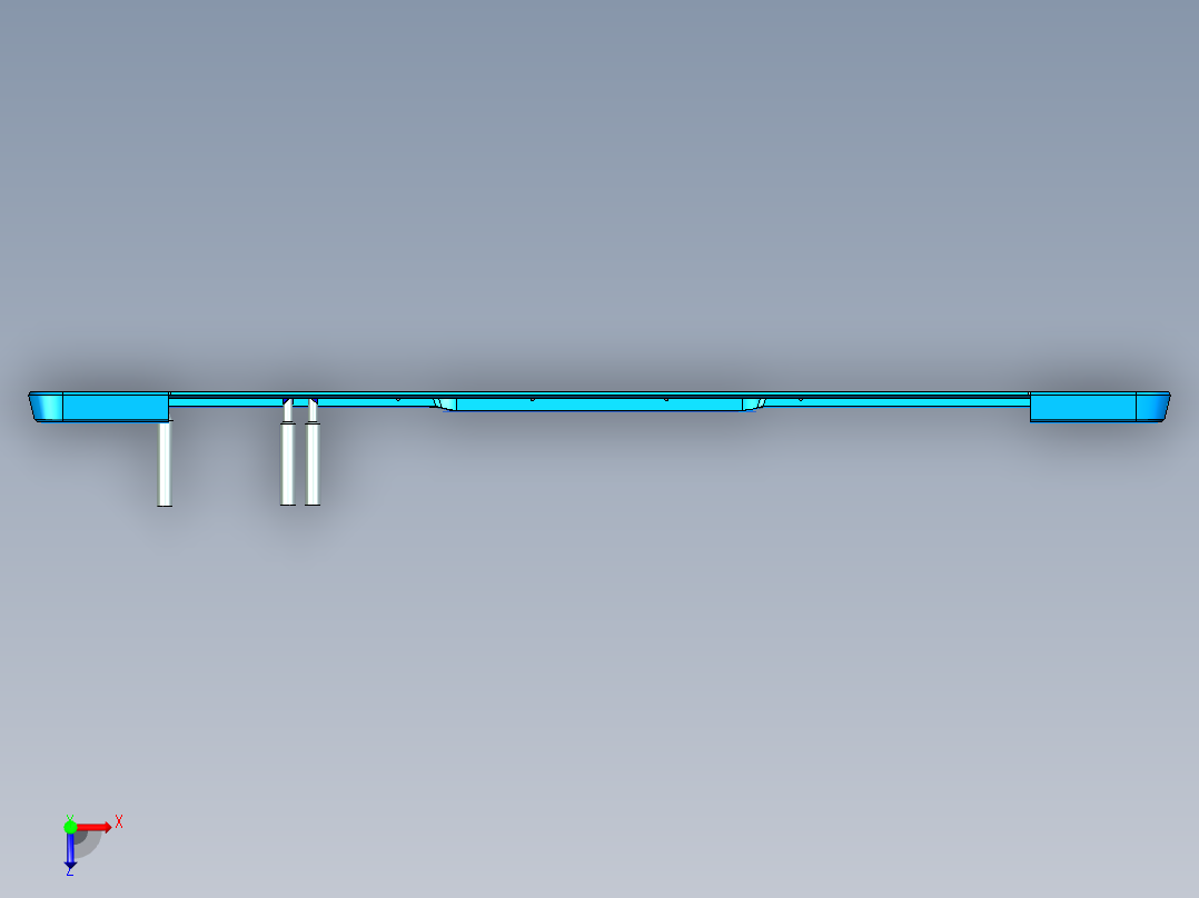 小尺寸键盘铣侧墙+内腔程序模型俯视图