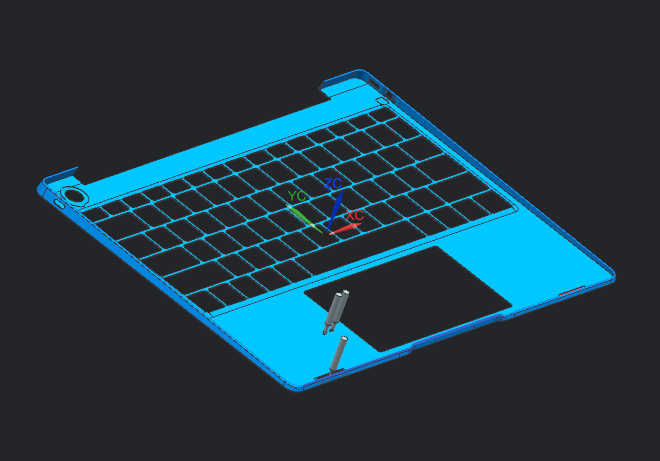 小尺寸键盘铣侧墙+内腔程序模型