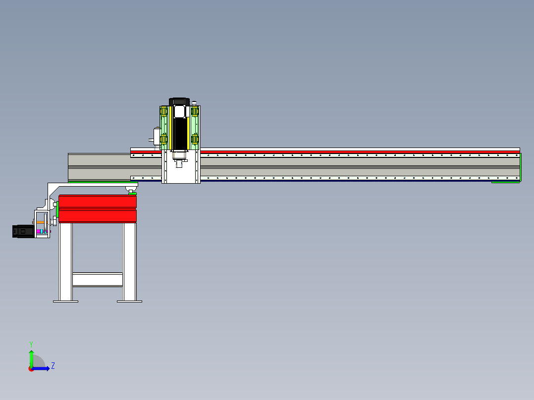 B2004813-大型数控等离子切割和木工机左视图