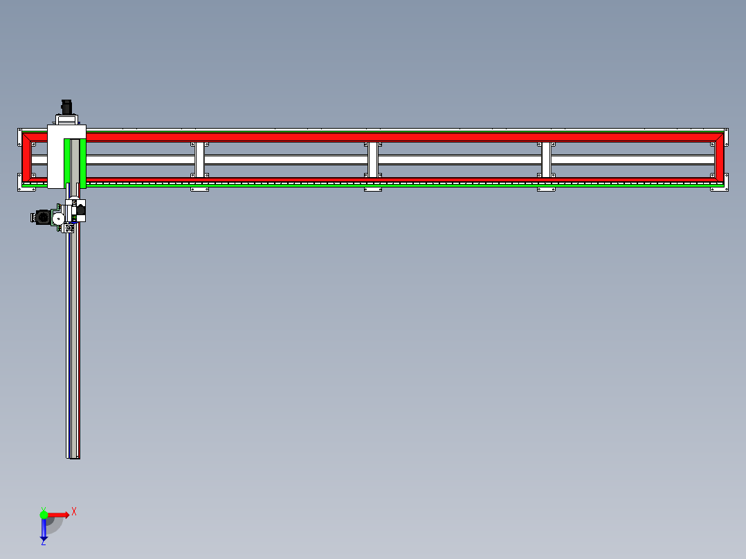 B2004813-大型数控等离子切割和木工机俯视图