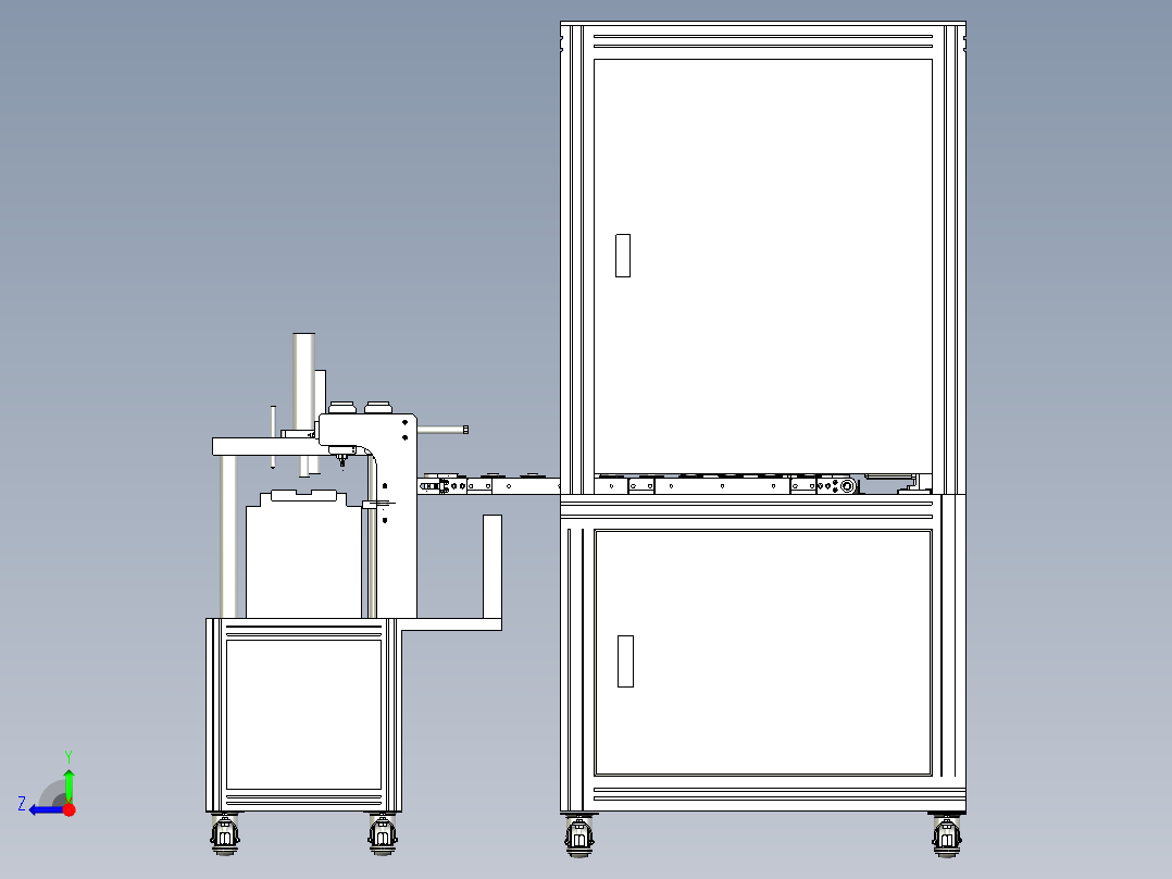 扇叶自动上料机右视图