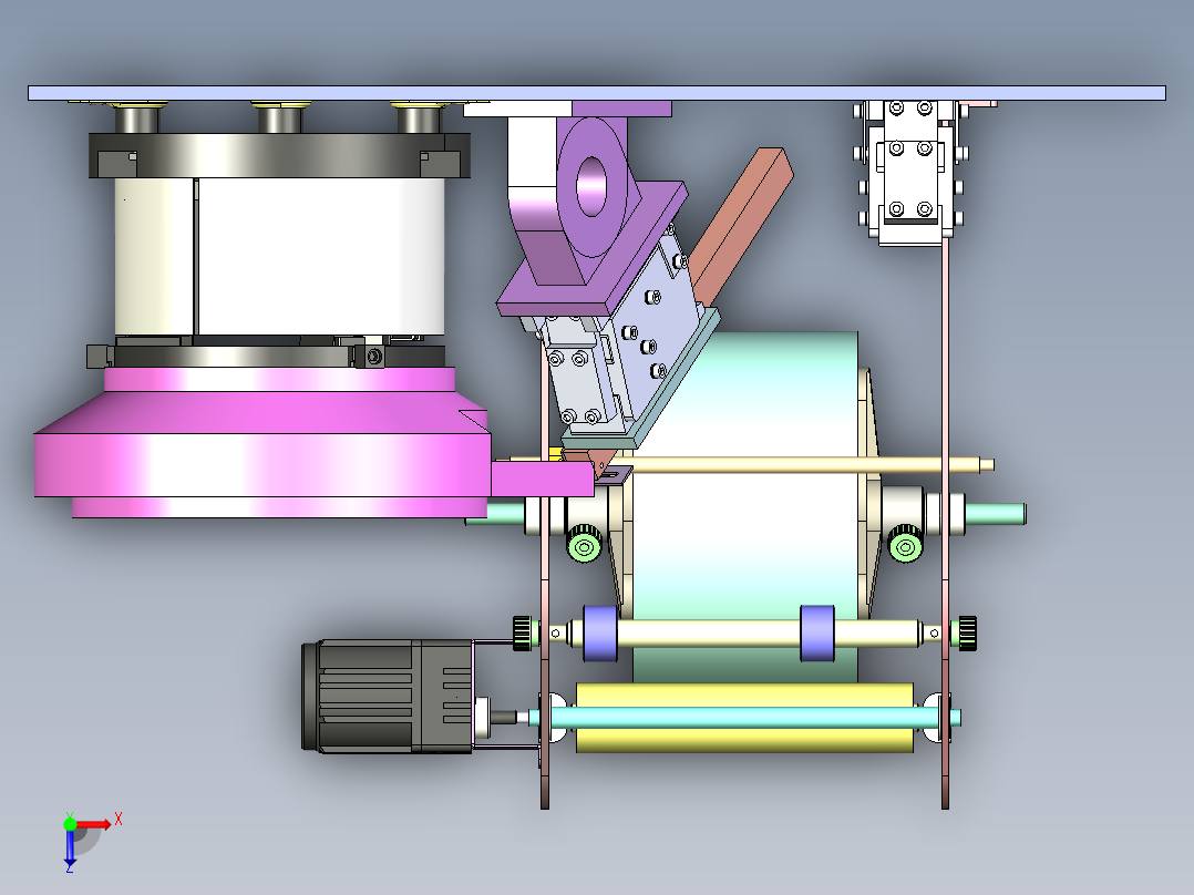 SFM-200 微型自动化送料设备俯视图