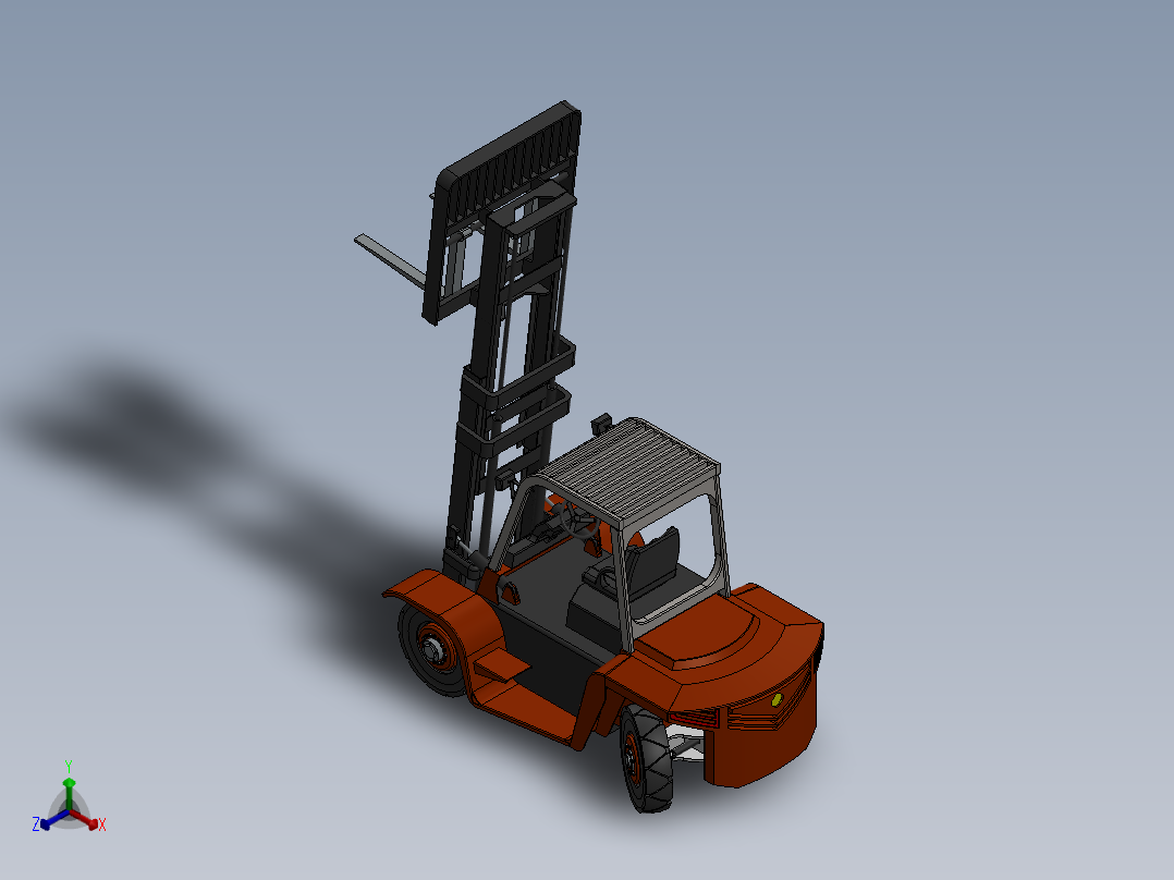 叉车、 叉车 SW STP正等轴测图