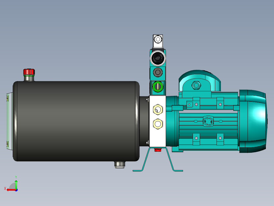 B3004118-小型液压动力站12L后视图