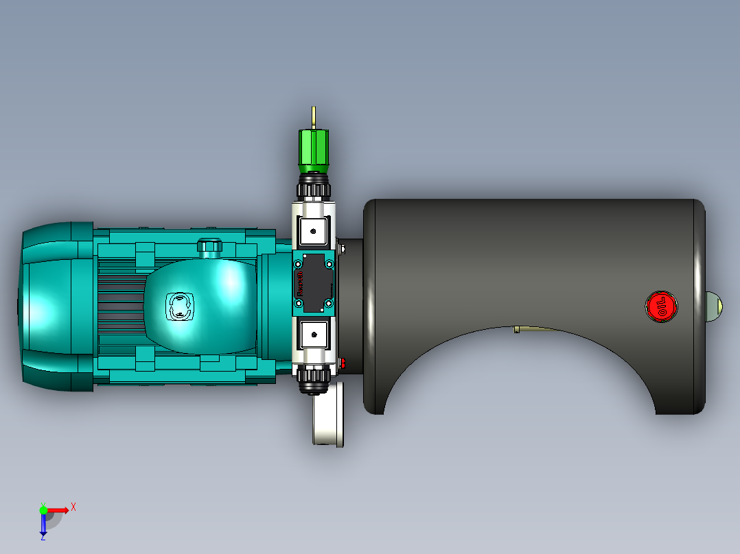 B3004118-小型液压动力站12L俯视图