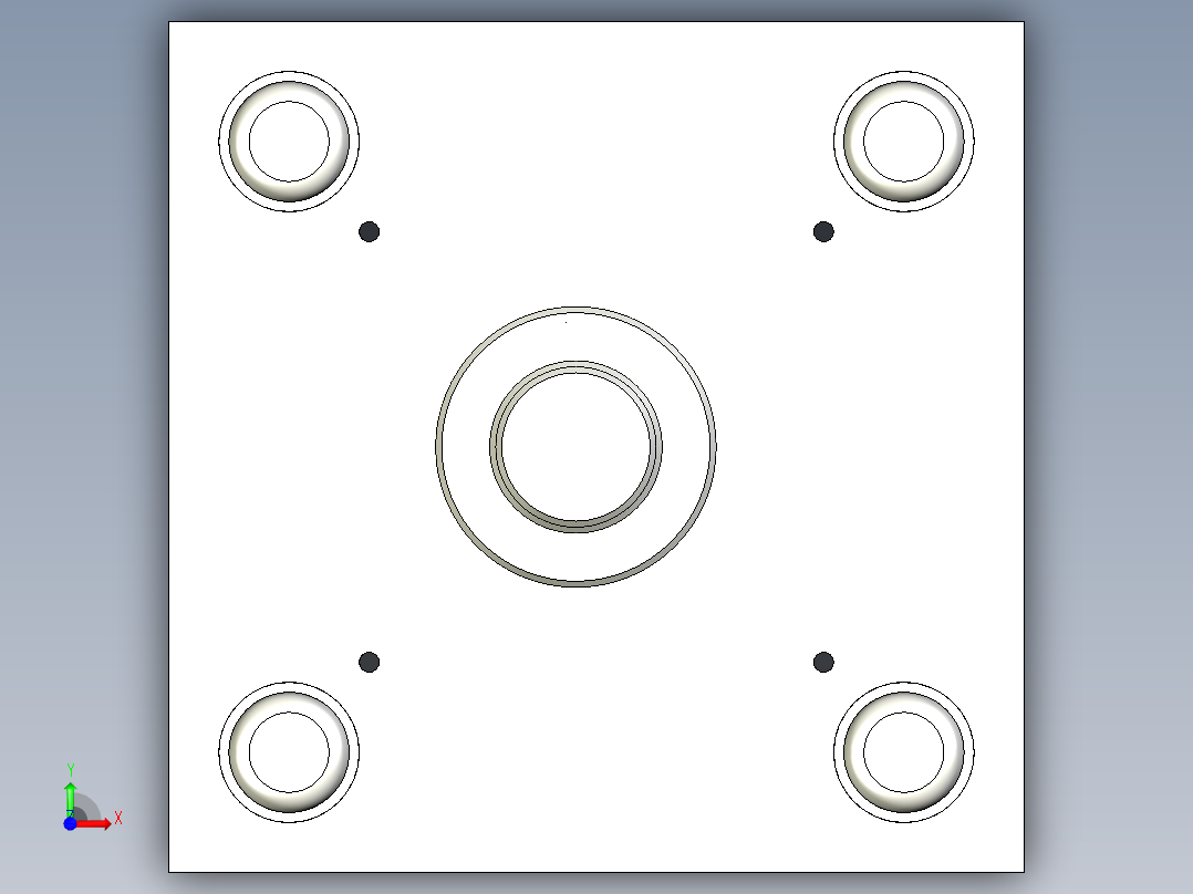 夹子冲孔 冲外形复合模前视图