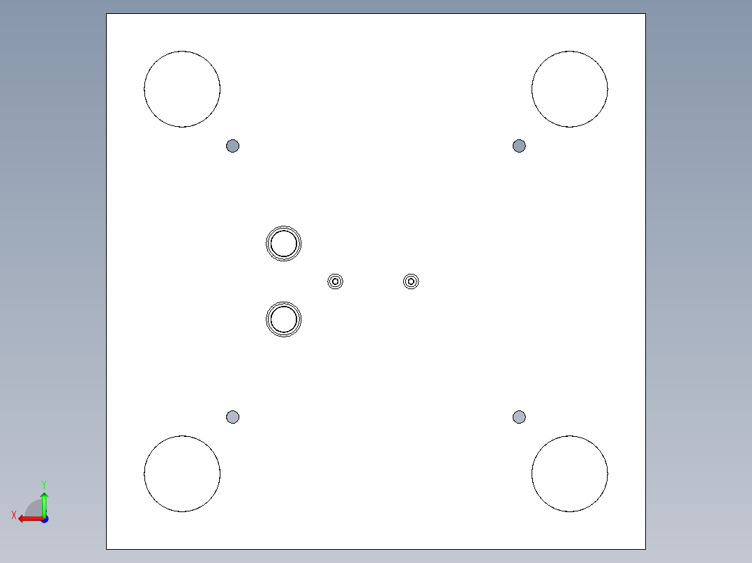 夹子冲孔 冲外形复合模后视图