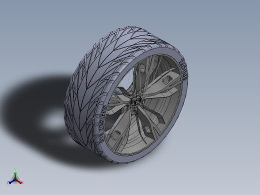 XAC轮胎 3D模型SolidWorks三维设计图正等轴测缩略图