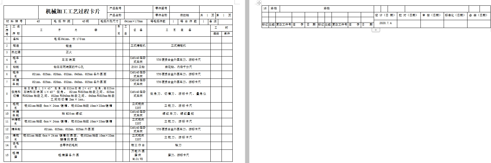 传动轴的机械加工工艺装备及铣键槽夹具设计含4张CAD图
