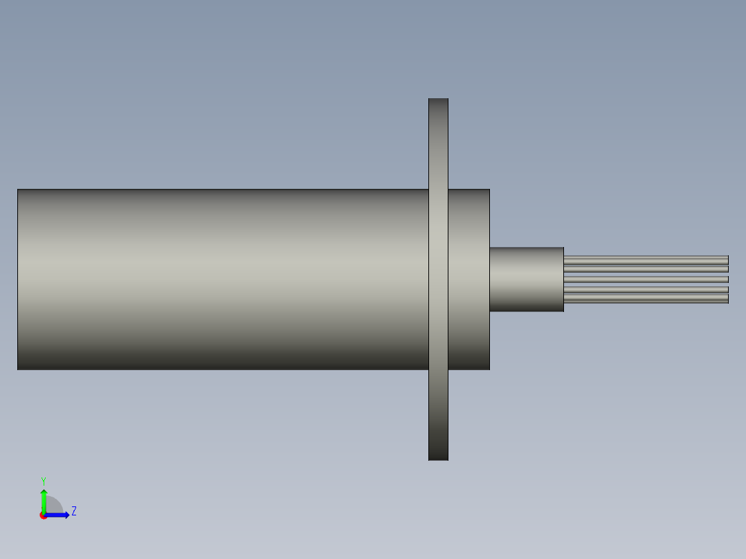 导电滑环36芯外径22mm左视图