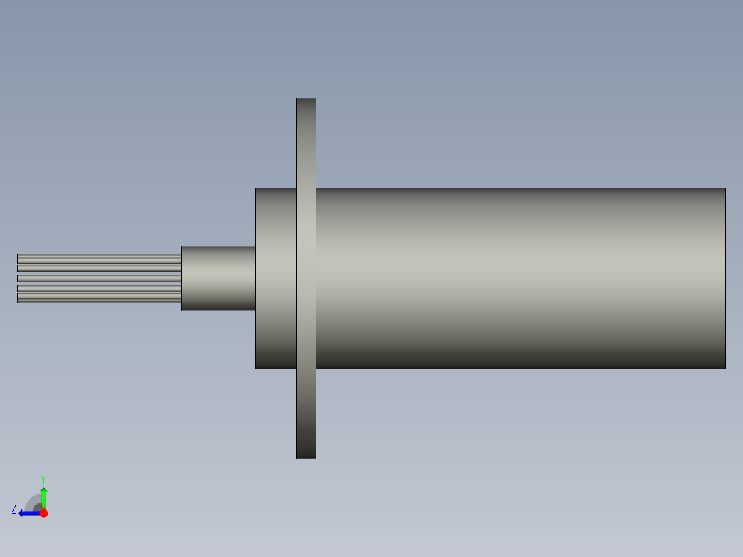 导电滑环36芯外径22mm右视图