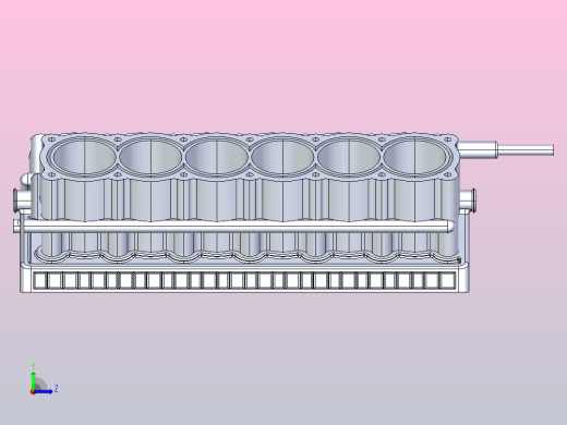 V12发动机缸体左视缩略图