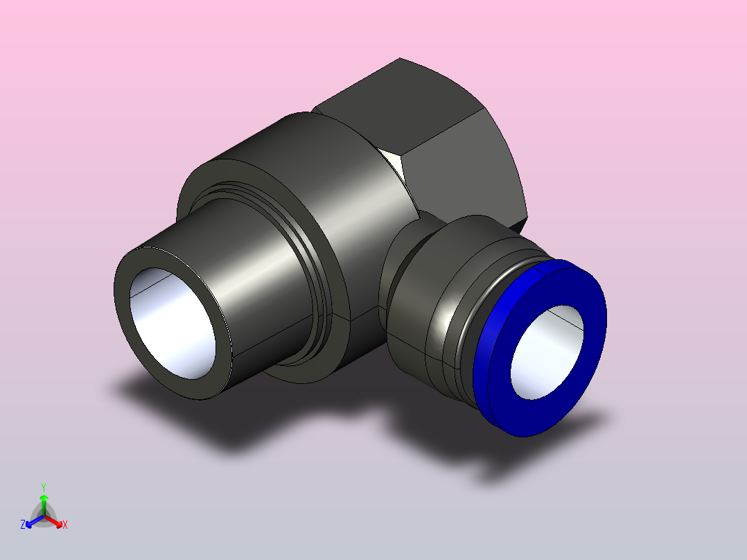 PHF-N 串联接头-NPT螺纹[PHF1∕2-NO4]正等轴测图