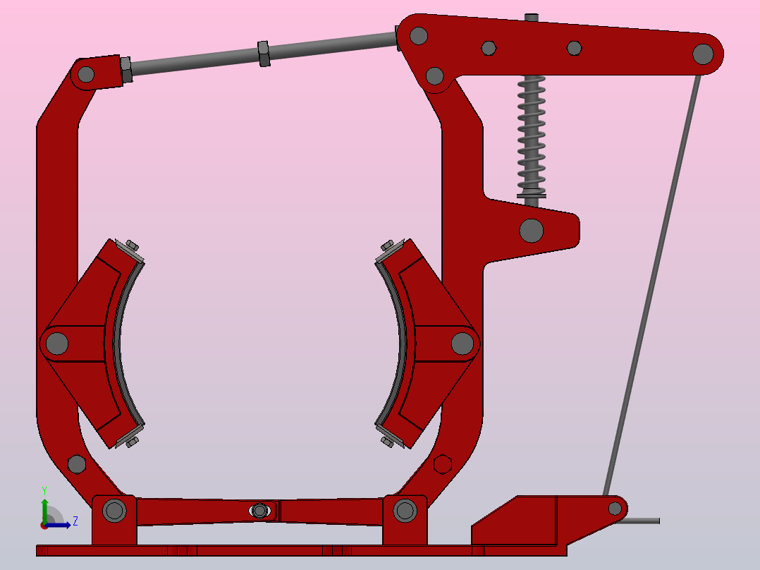 RWK系列脚踏式鼓式制动器_RWK250左视图
