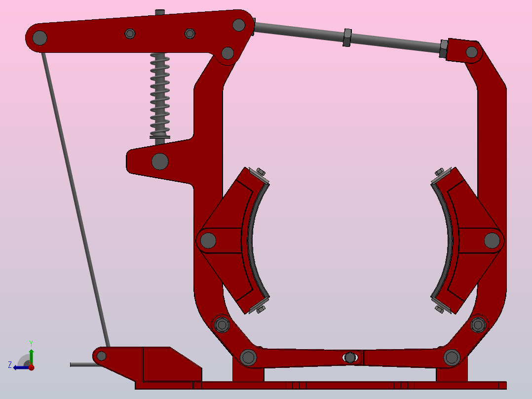 RWK系列脚踏式鼓式制动器_RWK250右视图