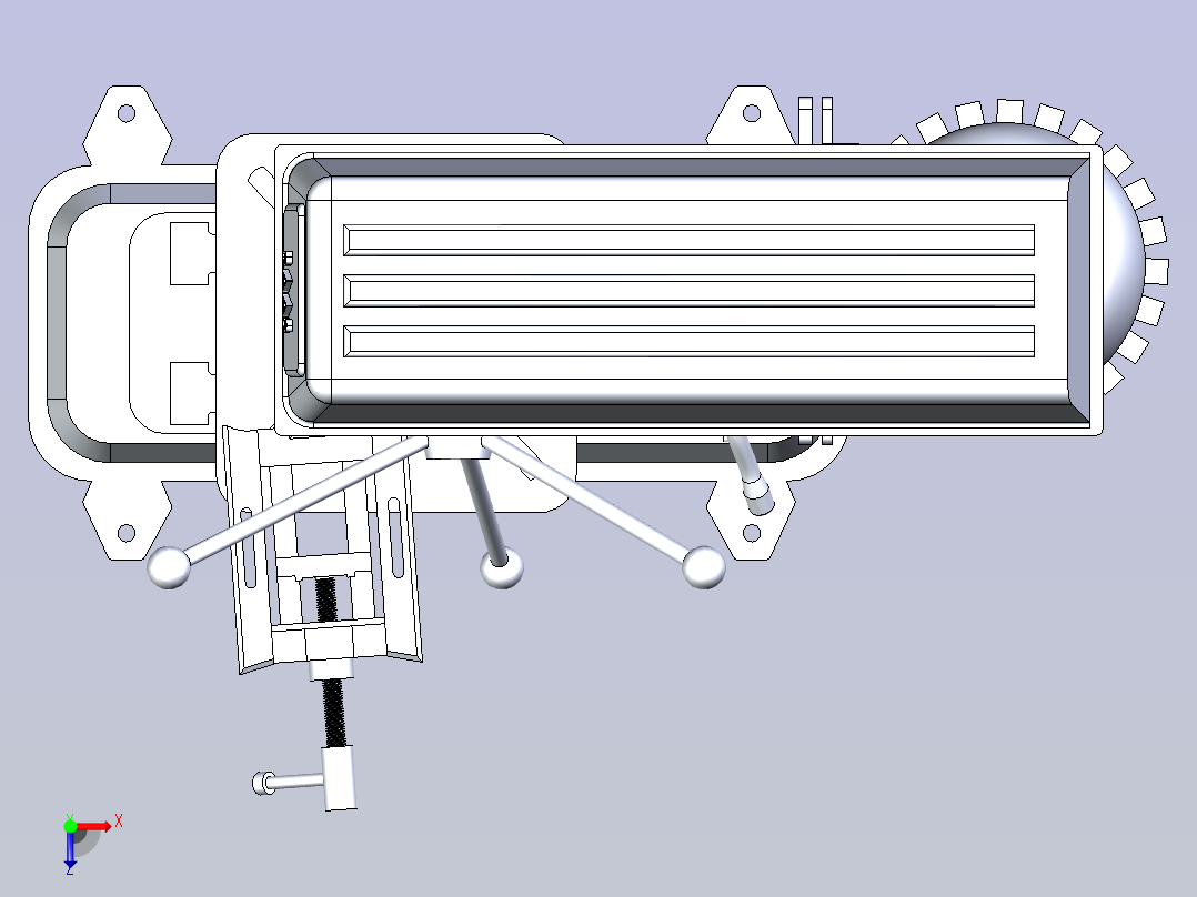 立式钻床设备模型3D俯视图