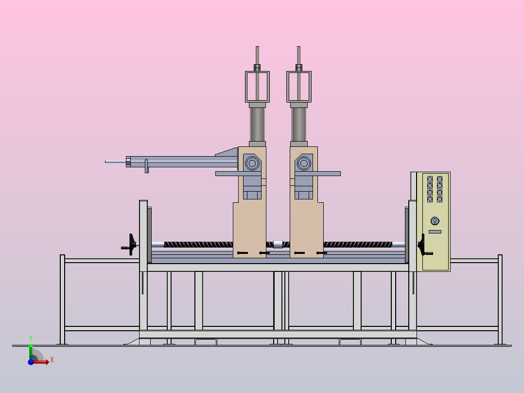 管材成型机bending-pipe-machine-consep-模型格式为 -sw前视图