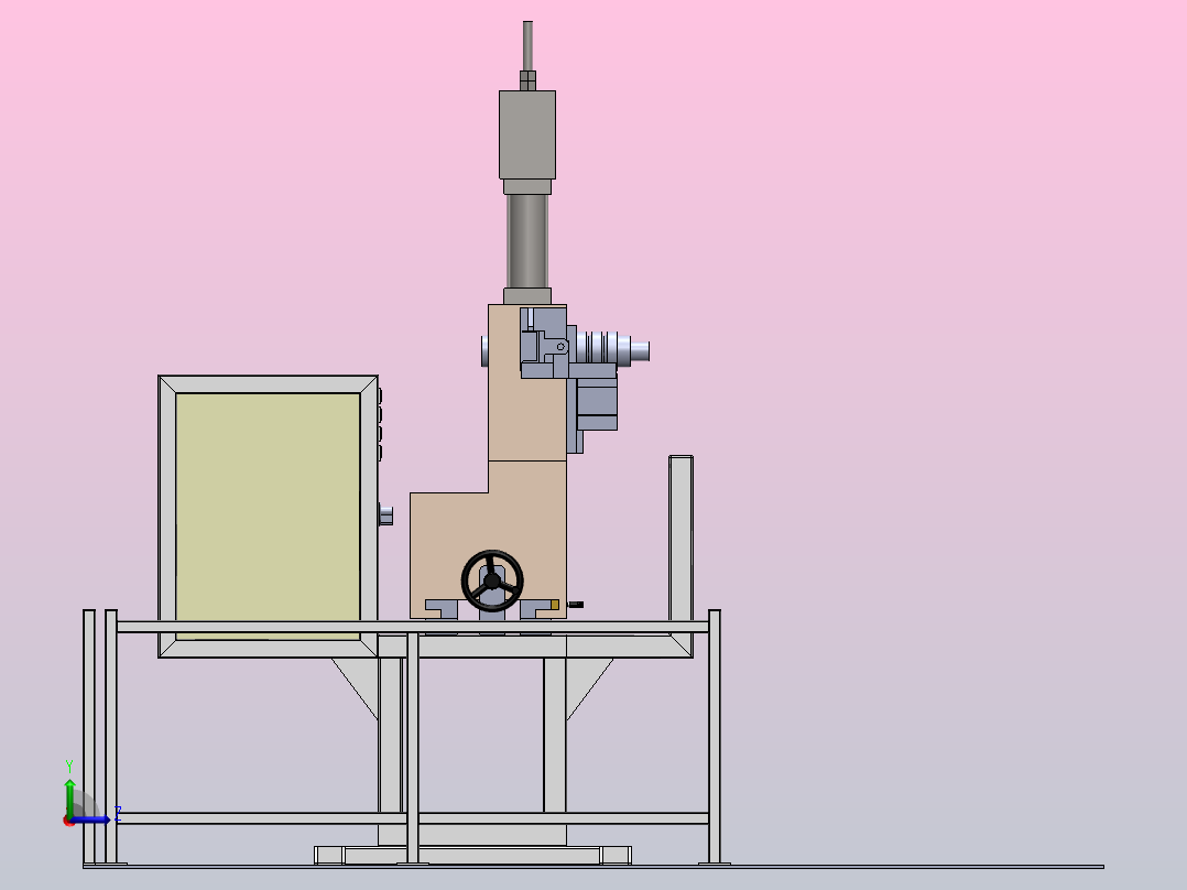 管材成型机bending-pipe-machine-consep-模型格式为 -sw左视图