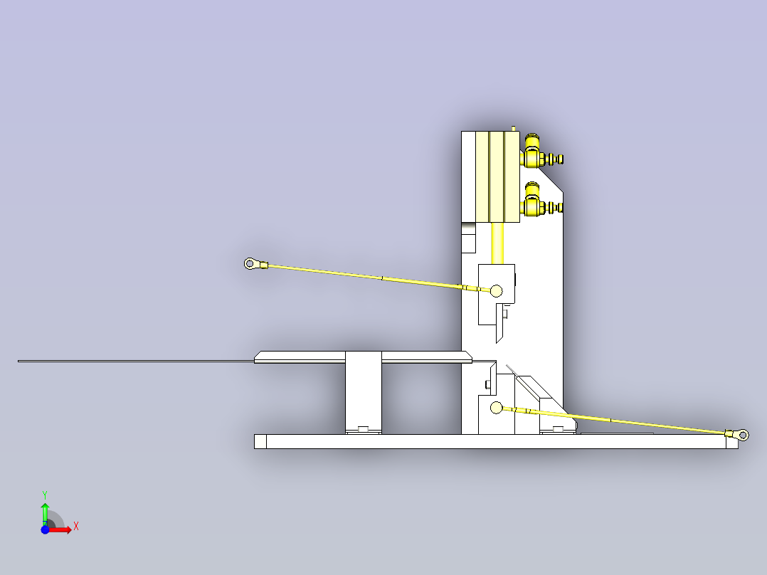 一款薄膜热切割机构3D数模前视图
