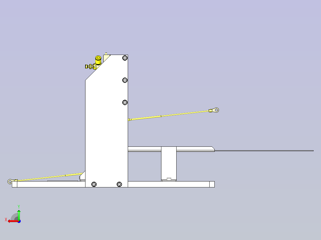 一款薄膜热切割机构3D数模后视图