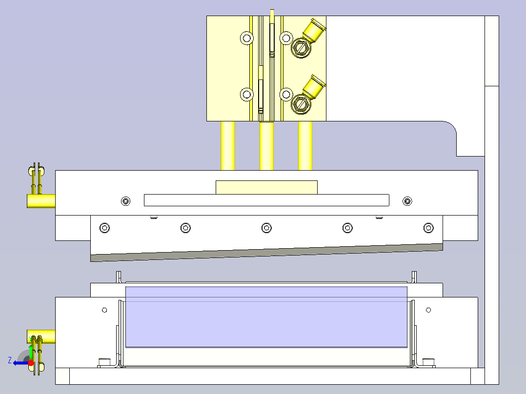 一款薄膜热切割机构3D数模右视图