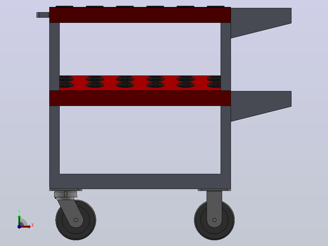 CNC 工具车前视图