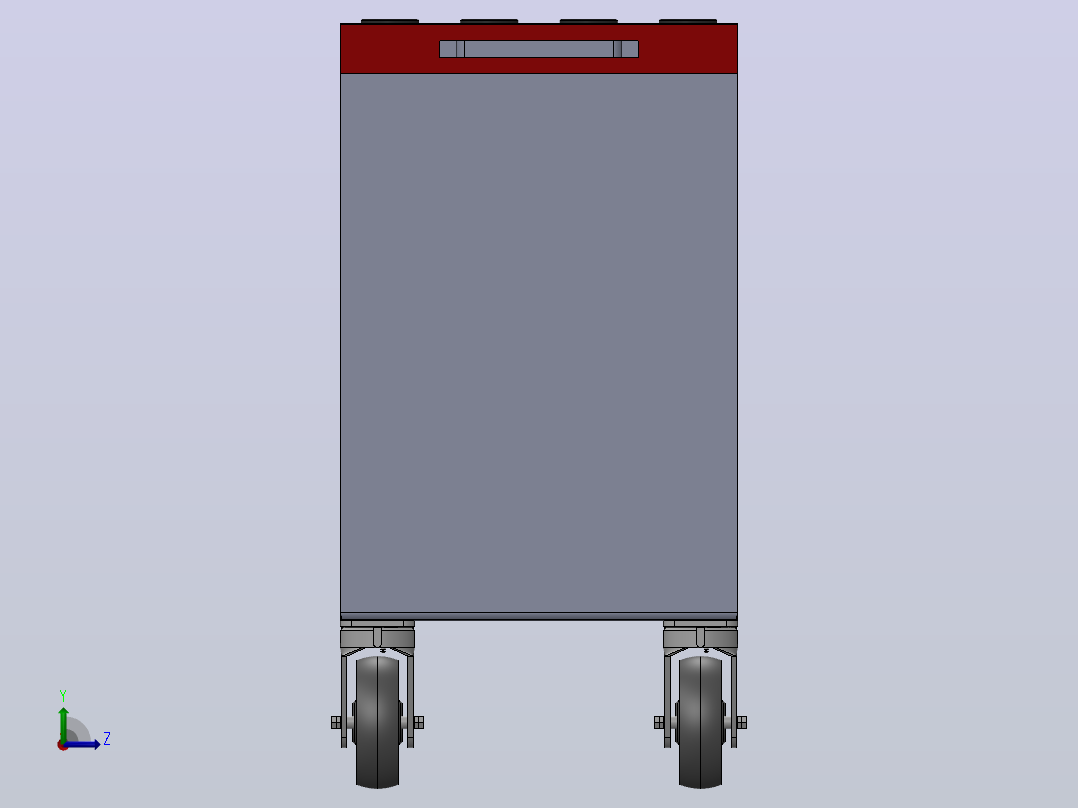 CNC 工具车左视图