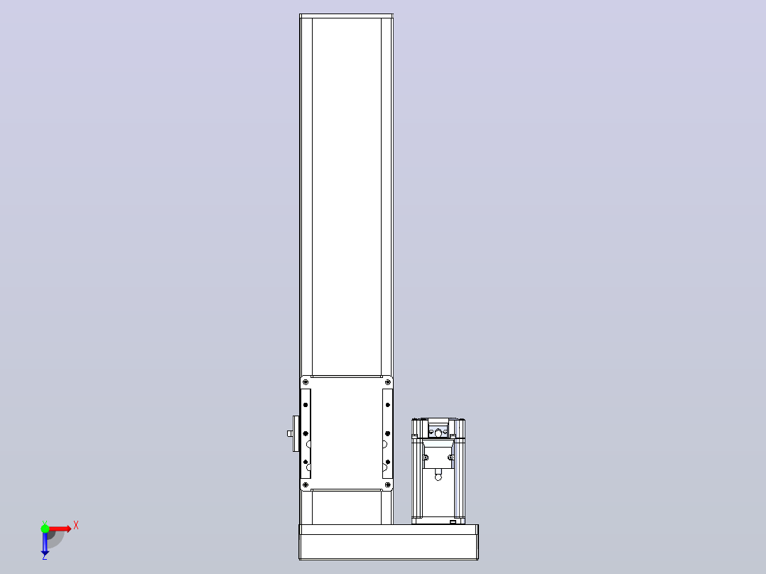 滚珠丝杠直线轴带导轨全封闭TPA-HCR-105D-1610C-L350-MR-C-P40-N3俯视图