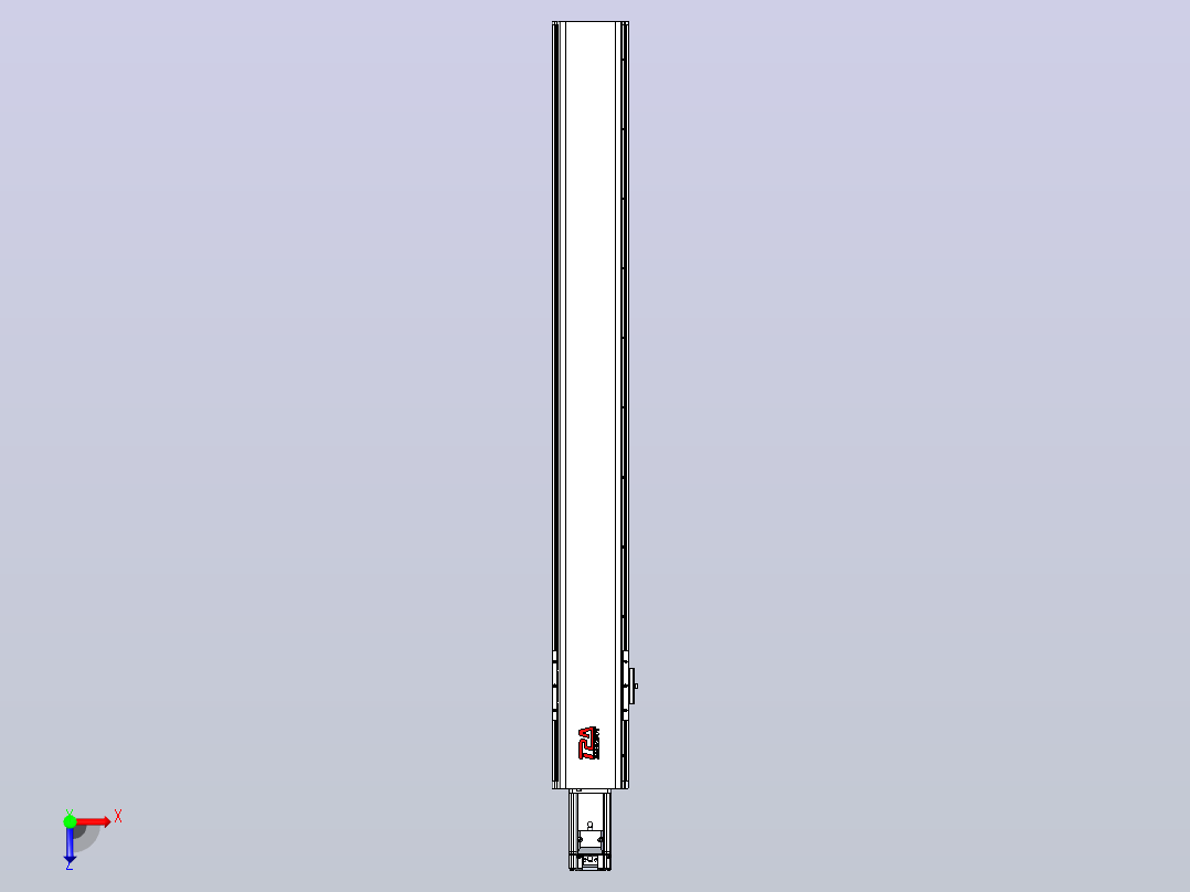 日规模组半封闭丝杆TPA-HNR-110D-1610C-L850-M-C-P40-N3俯视图