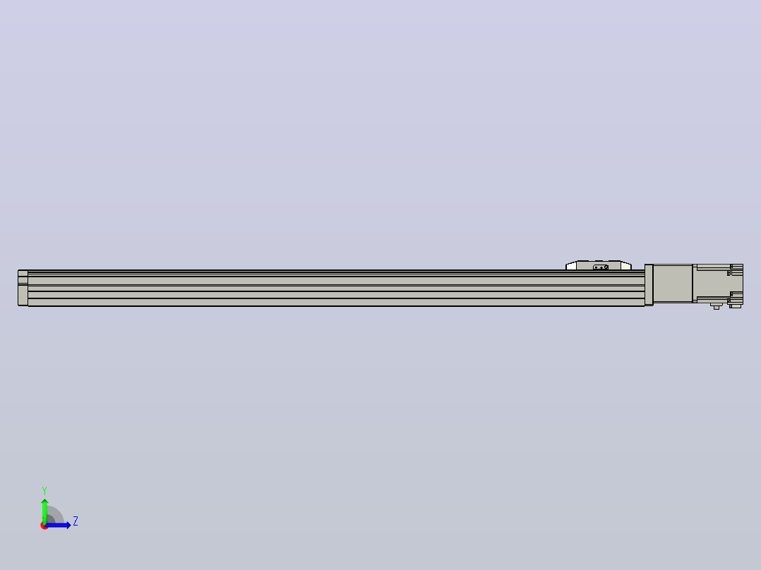 滚珠丝杠直线轴内置导轨TPA-GCR-65-1610C-L800-M-M40-N3左视图