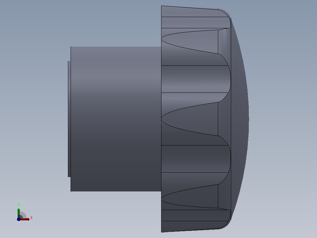 JBT7274把手3D模型Solidworks设计前视图