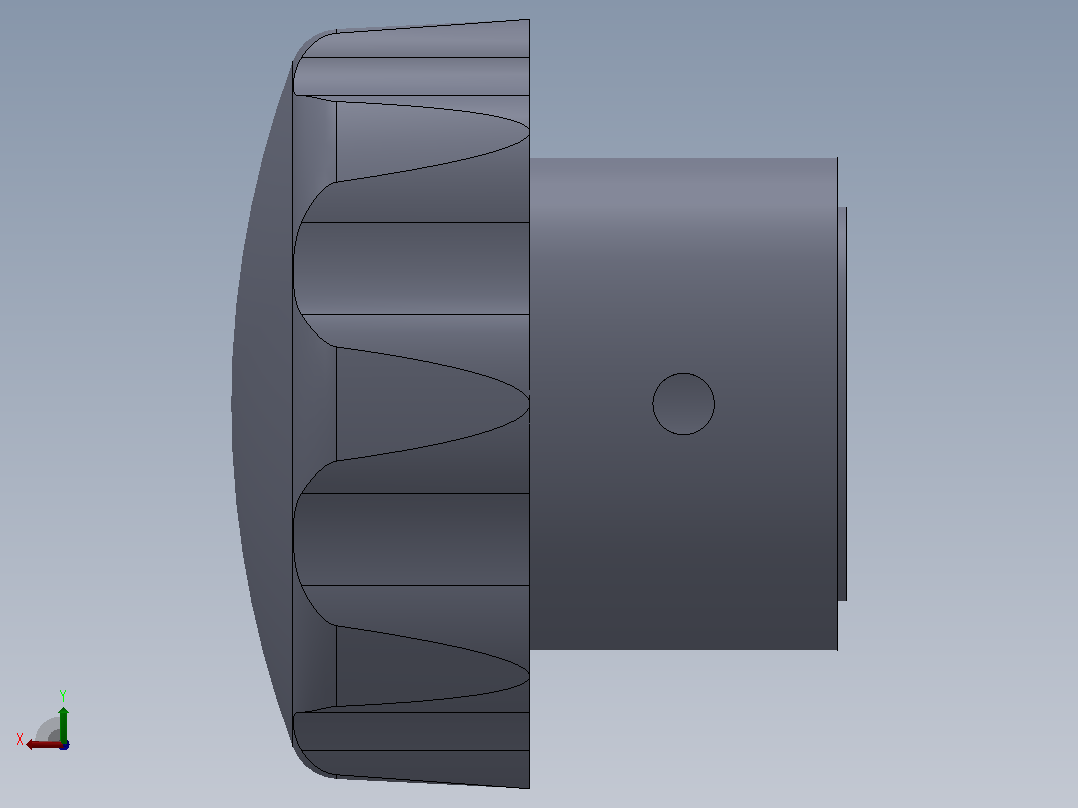 JBT7274把手3D模型Solidworks设计后视图