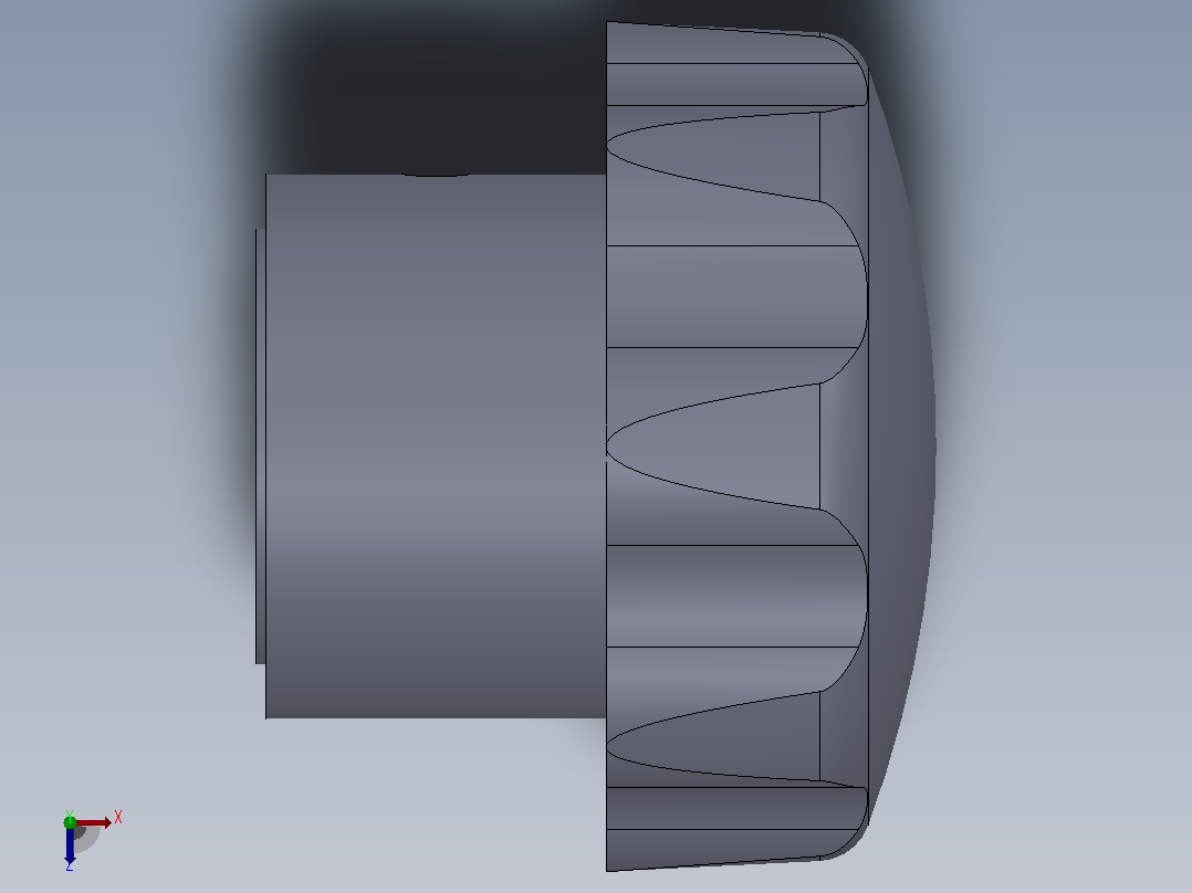 JBT7274把手3D模型Solidworks设计俯视图