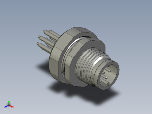 连接器EC-FSX-0.5-16正等轴测缩略图