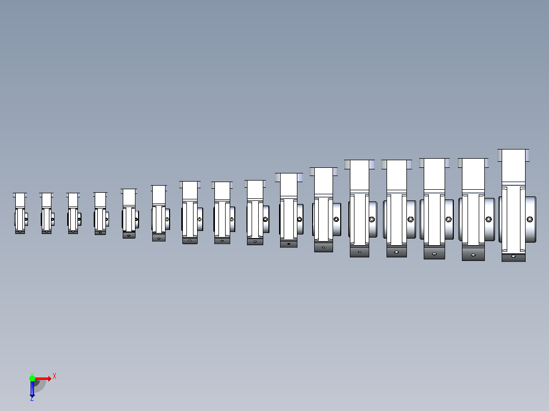 UCT系列带座轴承俯视图