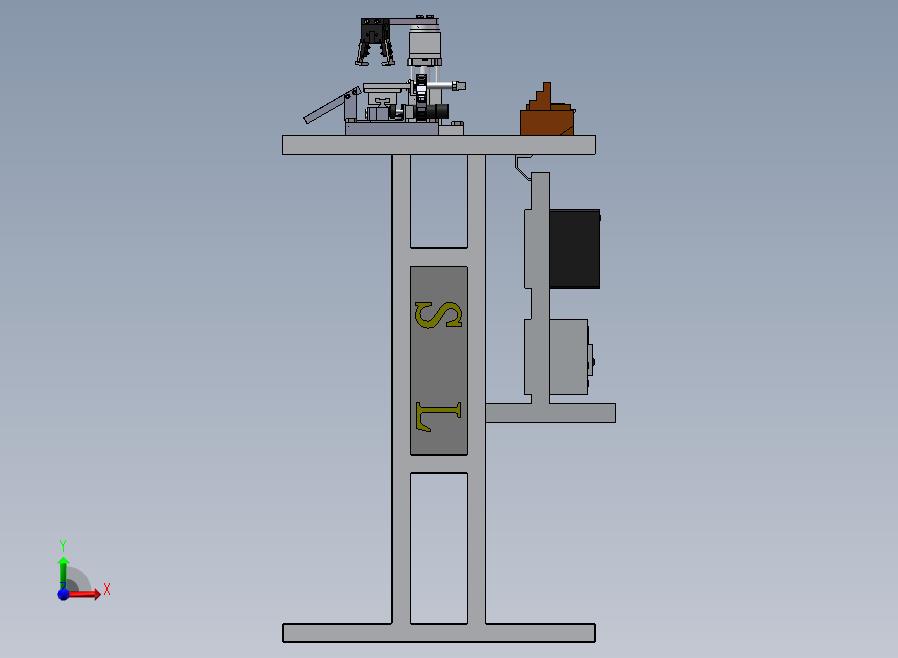 零件加工流水线零件分类前视图
