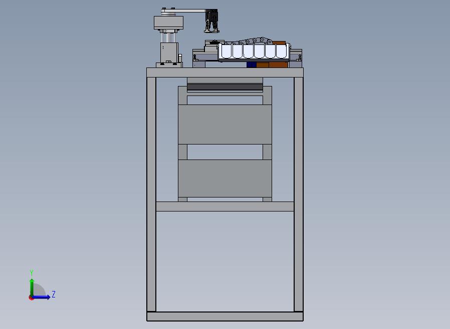零件加工流水线零件分类左视图