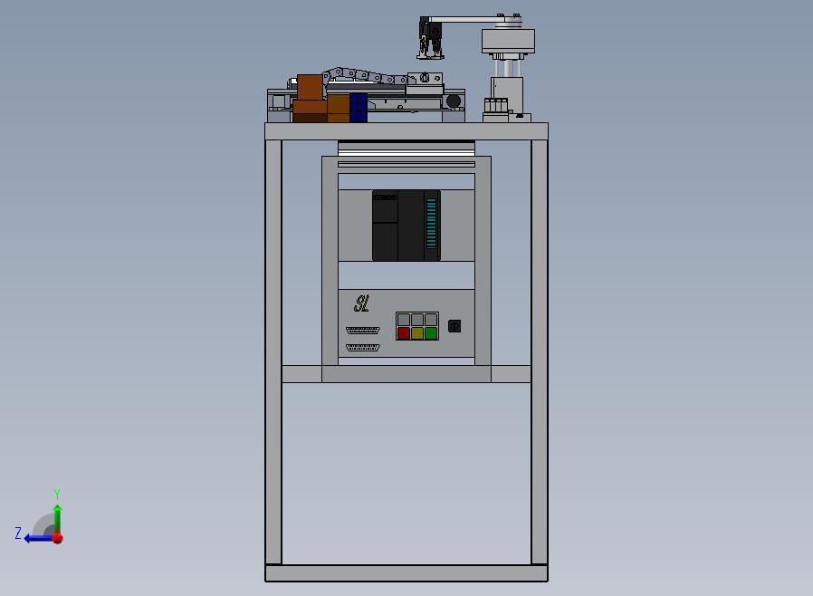 零件加工流水线零件分类右视图