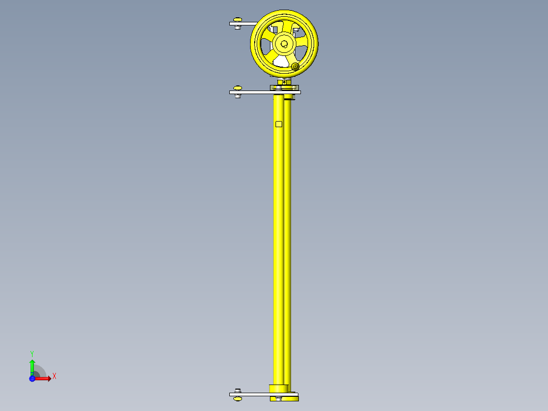 工件台提升机构前视图