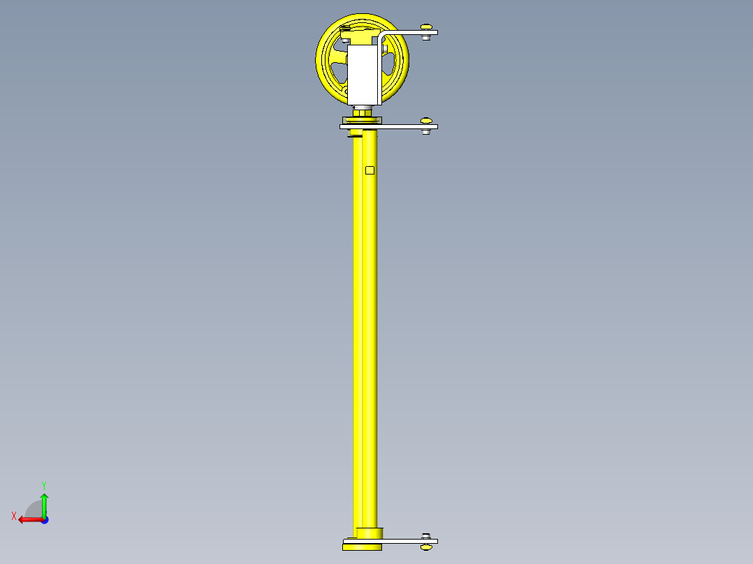工件台提升机构后视图