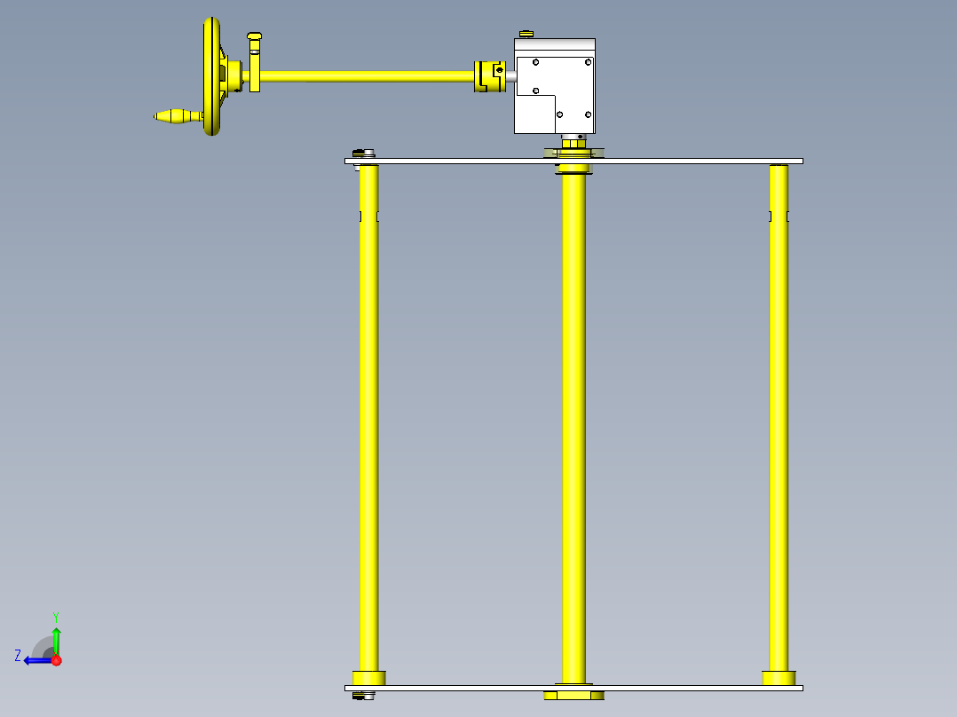 工件台提升机构右视图