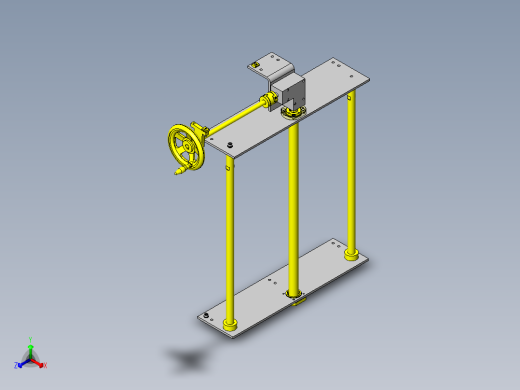 工件台提升机构正等轴测缩略图