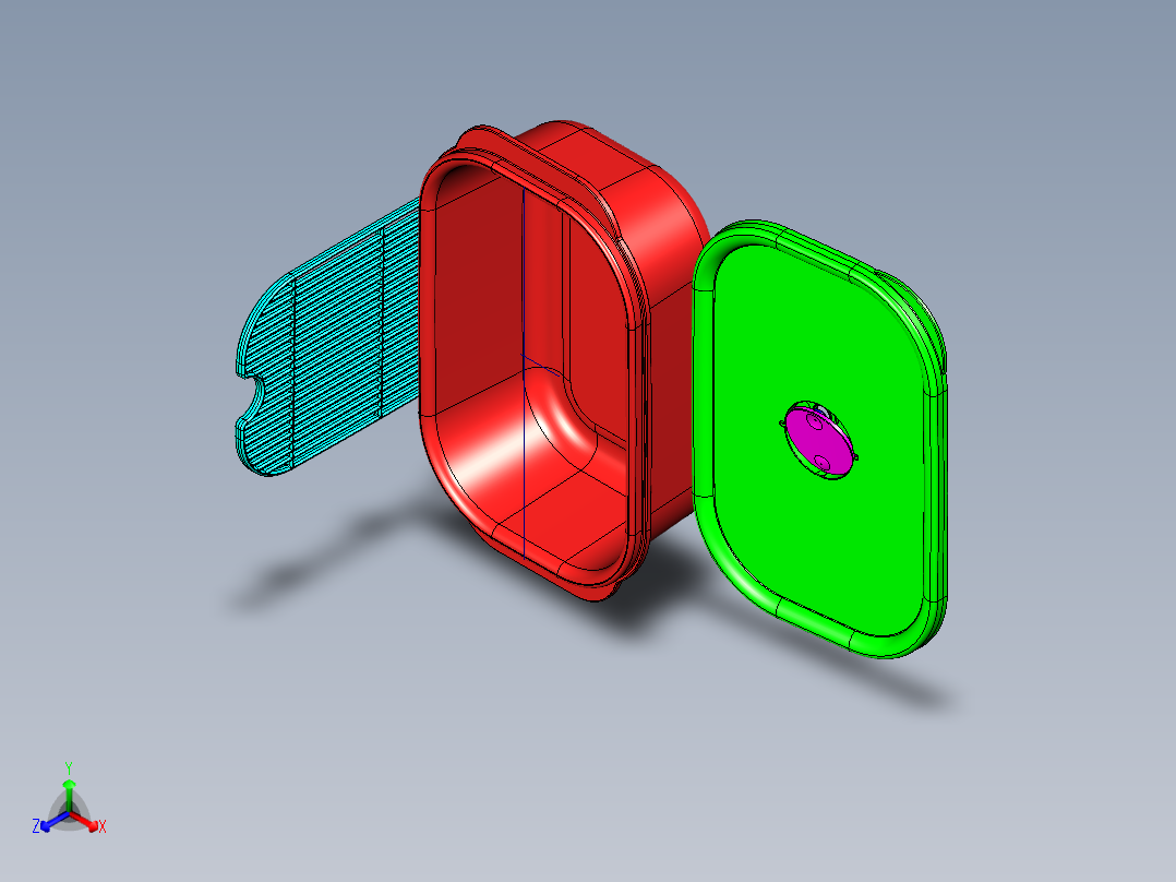 塑料容器 塑料盒子【彩红网3D模型-caired.com】